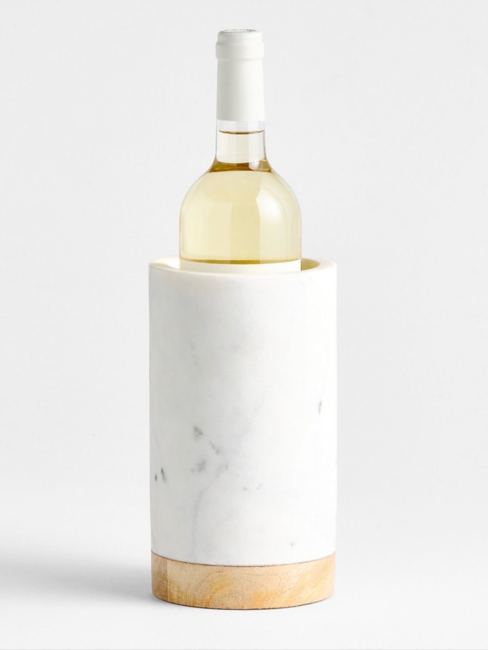 NWT CRATE & BARREL Exclusive Wood Marble 🍷 Cooler Non-Personalized Serveware